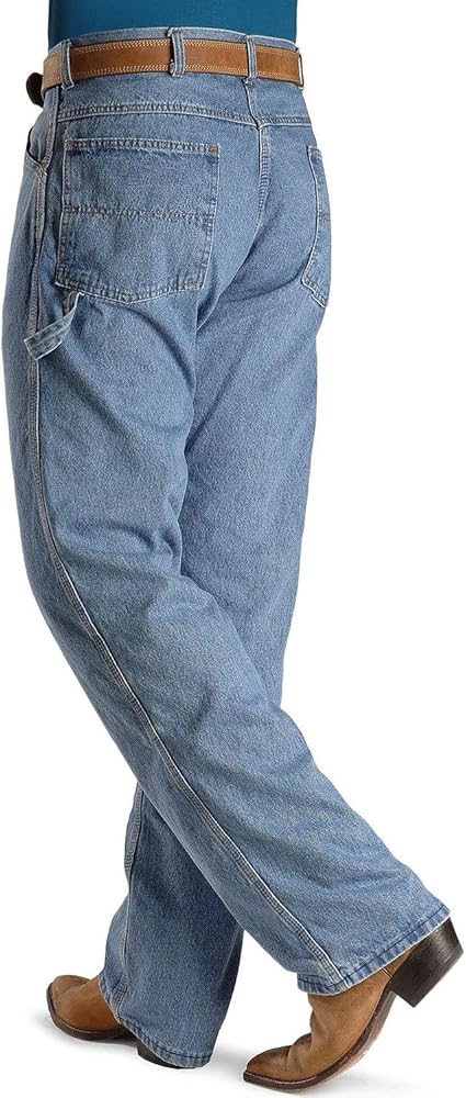 Round House Men's Relaxed Fit Stonewash Carpenter Dungaree Jean