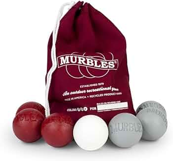 Murbles Standard 7-Ball 2-Player Game Set — Dark Red & Gray