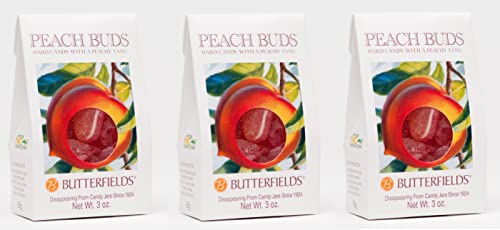Butterfields Candy - Gourmet, Old-Fashioned Peach Buds Hard Candy | Gluten Free | Made with 100% Real, Pure Ca