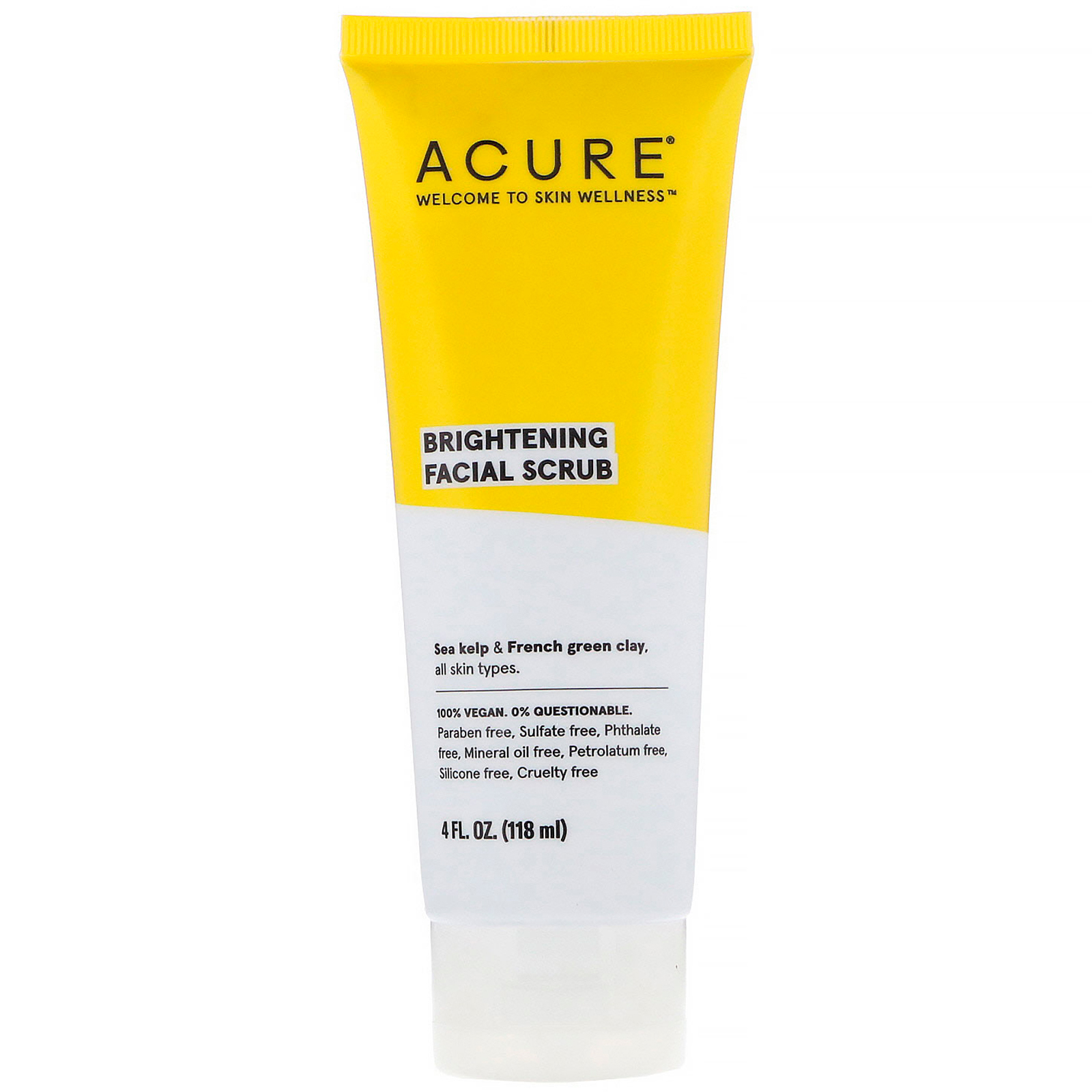 Acure Brightening Facial Scrub 4oz by Acure - American Made
