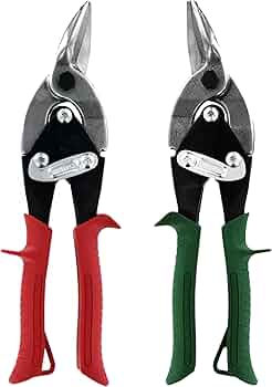 Midwest Aviation Snip Set Left and Right Cut Regular Tin Cutting Shears Made in USA by Midwest Snips - American Made