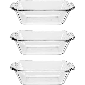 Pyrex 1.5-Quart Clear Glass Loaf Pan, Set of 2