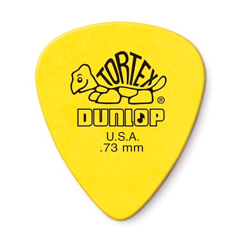 Dunlop Tortex Standard .73mm Yellow Guitar Pick, 12 Pack