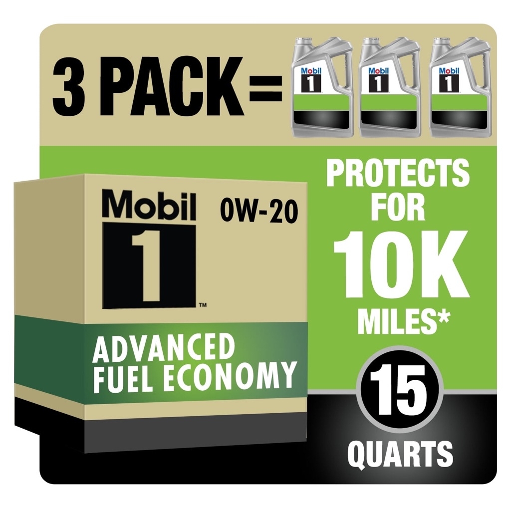Mobil 1 Full Synthetic Motor Oil 0W-20 5-Quart by Mobil 1 - American Made