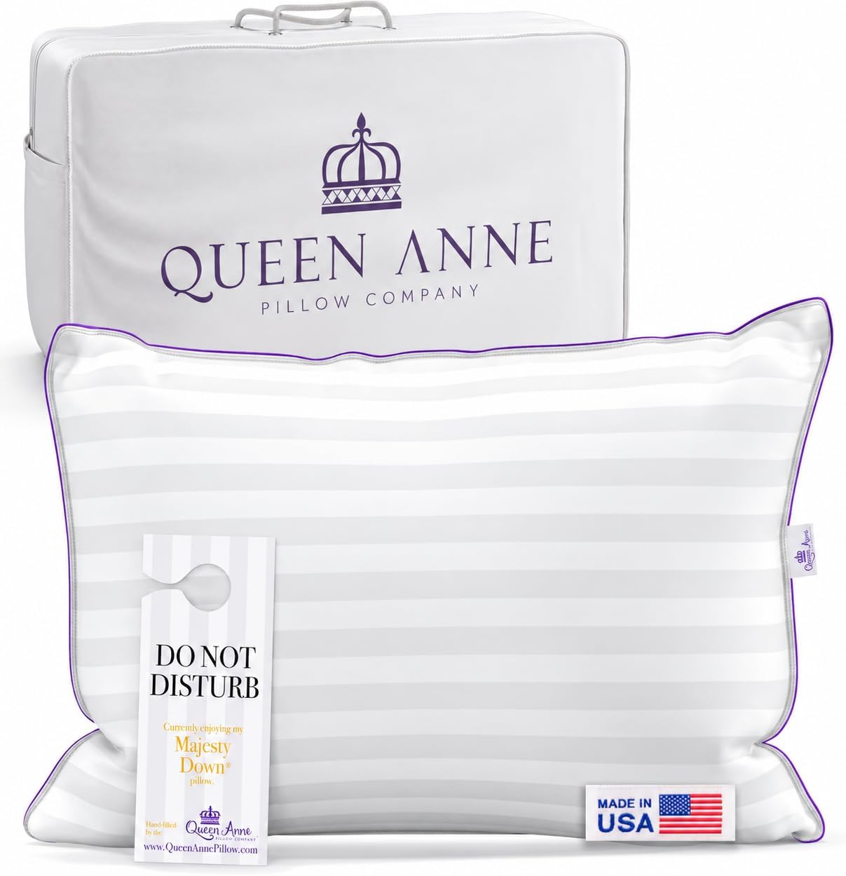 Queen Anne Majesty Down Alternative Hotel Pillow, Standard Medium