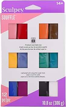 Sculpey Souffle Polymer Clay 12 Color Set by Sculpey - American Made