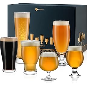Libbey Craft Brews Assorted Beer Glasses Set of 6 by Libbey - American Made