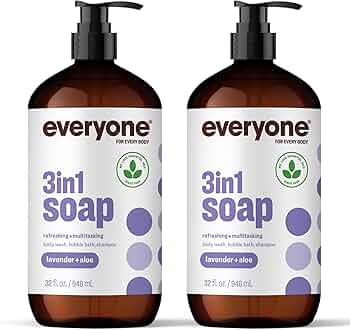 Everyone 3-in-1 Soap Lavender Aloe 32 oz 2-Pack by EO Products - American Made