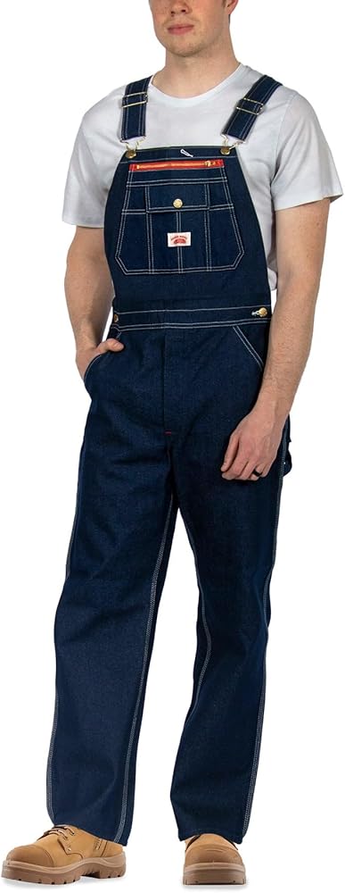 Round House Men's Bib Overall Blue Denim