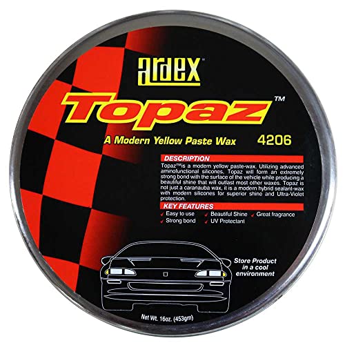 Ardex Topaz Paste Wax 4206 | Professional Car Detailing Paste Wax - Long-Lasting Shine & Protection - 16 oz Ca