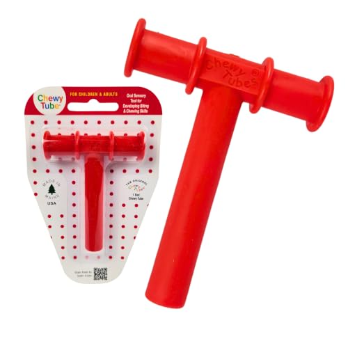 Proposed: Chewy Tubes – Original Oral Motor Chewing Tool for Practicing Biting and Chewing Skills [Red, 1/2" D