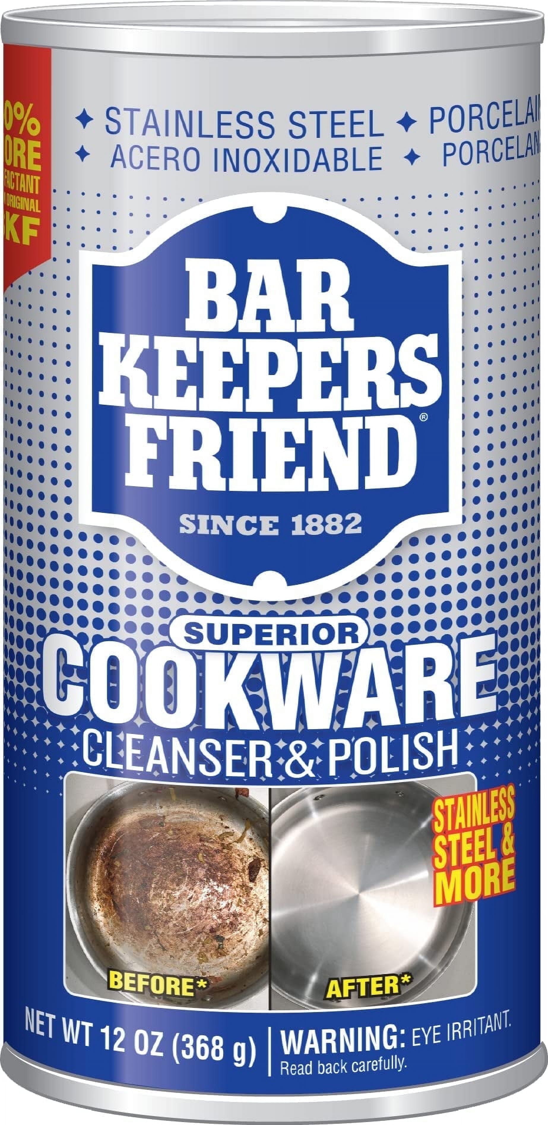 Bar Keepers Friend Stainless Steel Cleaner and Polish 12 oz by Bar Keepers Friend - American Made