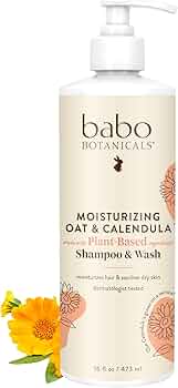 Babo Botanicals Moisturizing Oat and Calendula 2-in-1 Shampoo and Wash 16 oz by Babo Botanicals - American Made