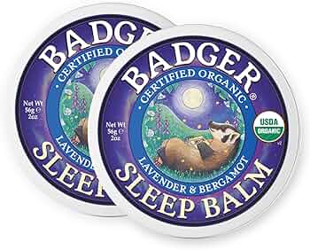 Badger Sleep Balm Lavender and Bergamot 2 oz Tin 2-Pack