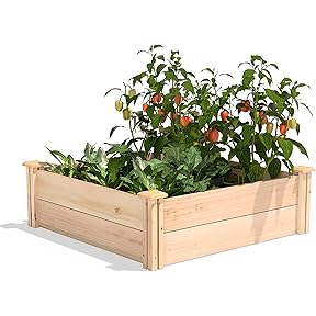 Gronomics Multi-Level Rustic Raised Garden Bed 36x36x13