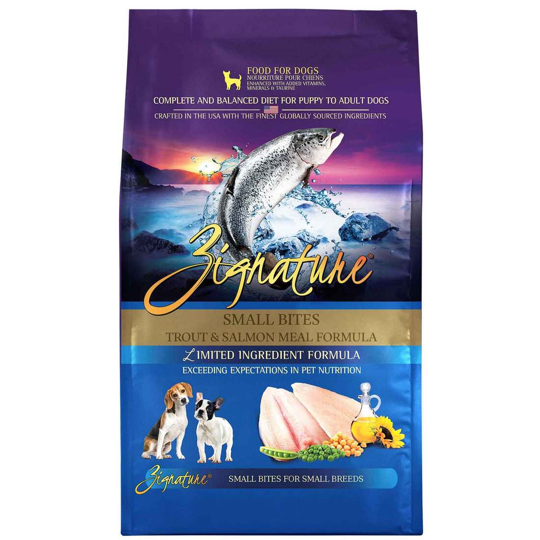 Zignature Limited Ingredient Trout and Salmon Dog Food 4 lb by Zignature - American Made