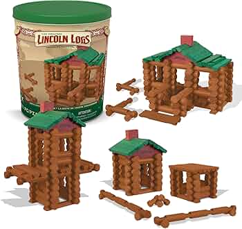 Lincoln Logs 100th Anniversary Tin 111-Piece Set