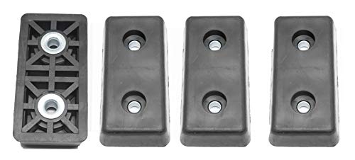 4 Large Rectangular Rubber Feet Bumpers - .528 H X 2.777 L X 1.375 W- Heavy Duty - Non Marking for Furniture