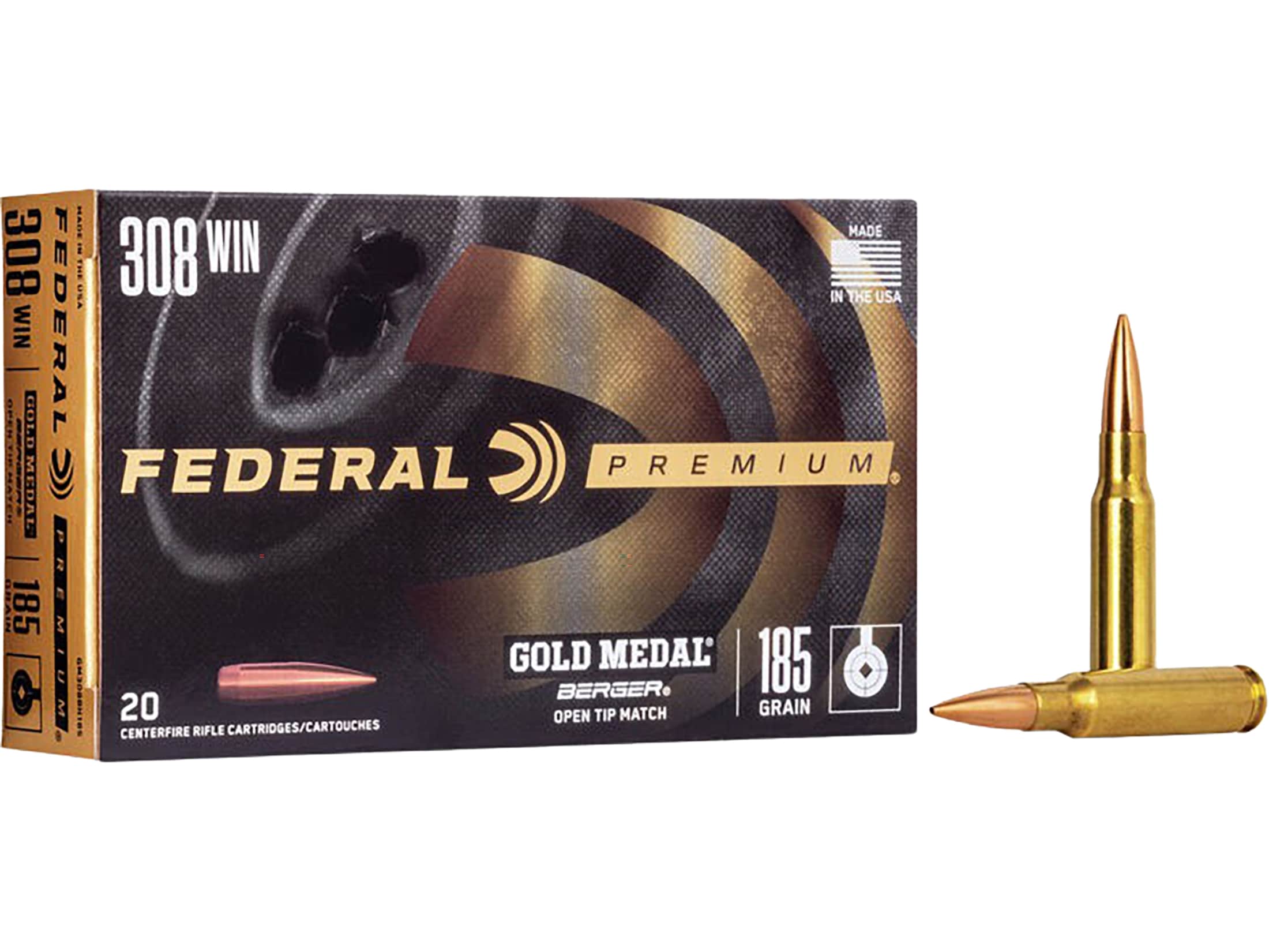 Federal Premium Gold Medal 308 Win Berger Hybrid Match by Federal Premium - American Made