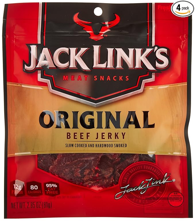 Jack Link's Beef Jerky, Original - 3 oz Bags, 4-Pack by Jack Link's - American Made
