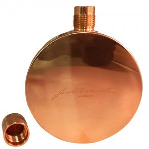 Jacob Bromwell Kentucky Round Copper Flask USA Made by Jacob Bromwell - American Made