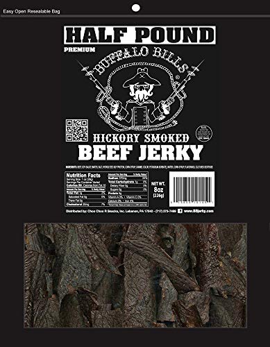 Buffalo Bills 8 Oz Hickory Smoked Premium Beef Jerky Pieces in Random Size