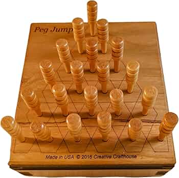 Creative Crafthouse Peg Jump Triangle 6 Puzzle by Creative Crafthouse - American Made