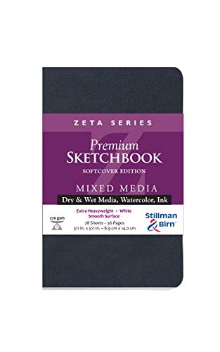 Stillman & Birn Zeta Series Softcover Sketchbook, 3.5" x 5.5", 270 gsm (Extra Heavyweight), White Paper, Smoot by Stillman & Birn - American Made