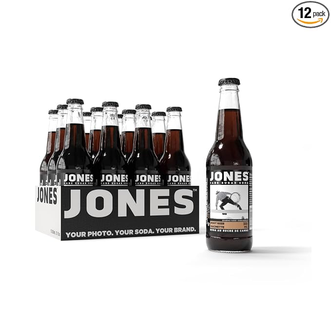 Jones Soda Root Beer 12 oz Glass Bottles 12-Pack by Jones Soda - American Made