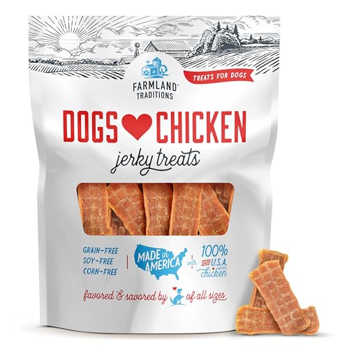 Farmland Traditions Filler Free Dogs Love Chicken Premium Jerky Treats for Dogs, 3 lb. Bag