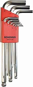 Bondhus 9-Piece Metric BriteGuard Ball End L-Wrench Set