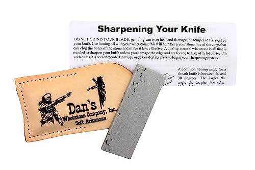 Dan's Genuine Arkansas Novaculite Soft (Medium) Pocket Knife Sharpening Stone Whetstone 3" x