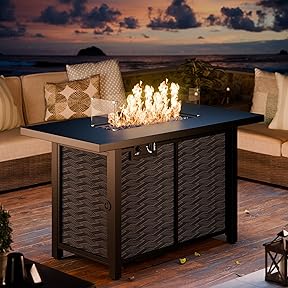 O.W. Lee Santorini Iron Fire Pit 42x72 Counter Height
