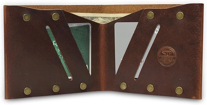 American Bench Craft Slim Bifold Leather Wallet Handmade in USA