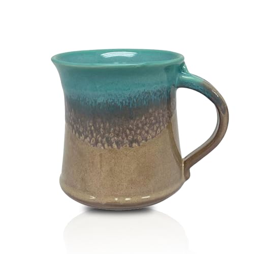 Clay in Motion Handmade Ceramic Mug 16 oz, Medium Coffee Mug, Hand Painted Stoneware, Dishwasher Microwave & O