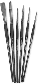 Jack Richeson Grey Matters Watercolor Brushes Set of 6 by Jack Richeson - American Made