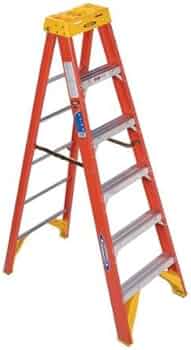 Werner 6206 6-Foot Fiberglass Step Ladder by Werner Enterprises - American Made