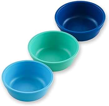 Re-Play Toddler Bowls Set of 3 True Blue 12oz by Re-Play - American Made