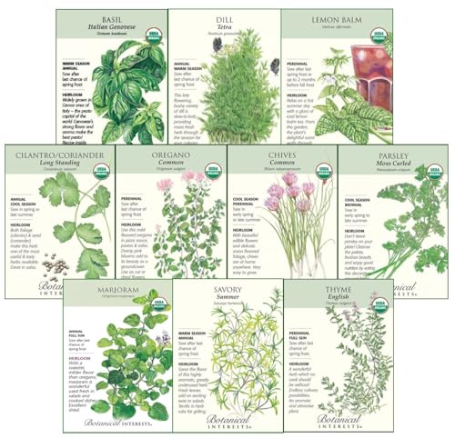 Botanical Interests Non-GMO Starter Herb Garden Seed Collection 10 Packets by Botanical Interests - American Made