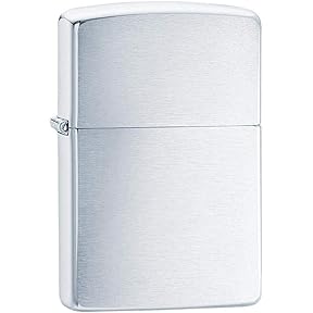 Zippo Star Design Brushed Chrome Pocket Lighter