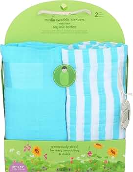 Green Sprouts Muslin Swaddle Blankets Organic Cotton 2-Pack by Green Sprouts - American Made