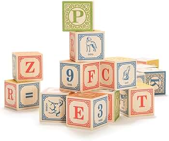 Uncle Goose Classic ABC Blocks 28 Piece Uppercase Alphabet Set by Uncle Goose - American Made