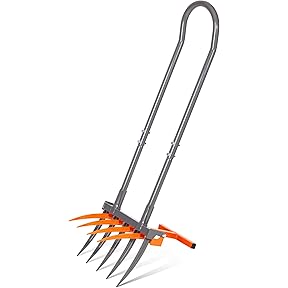 Bully Tools Broad Fork Garden Tool 5 Tines Fiberglass Handle
