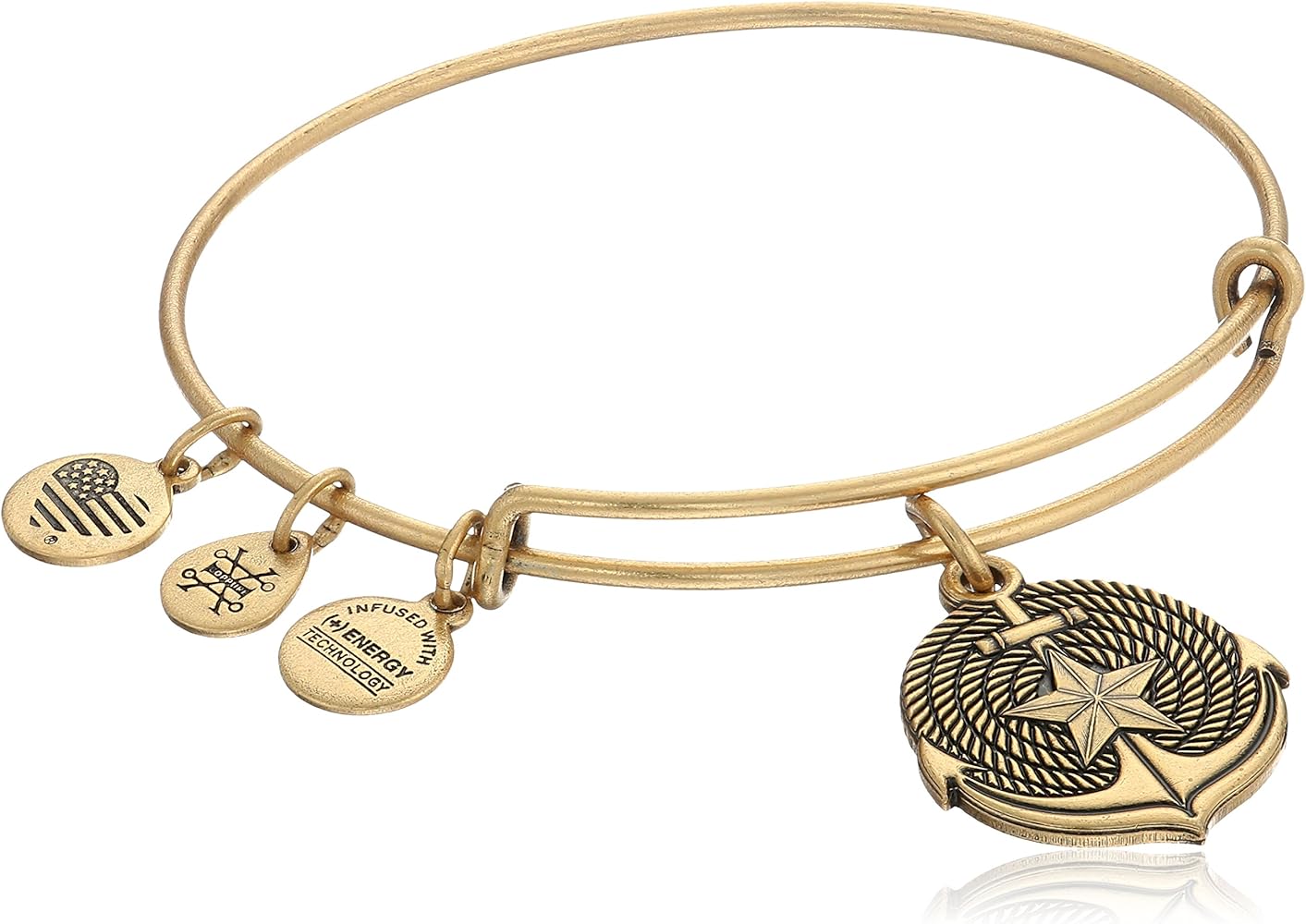 Alex and Ani Anchor II Expandable Rafaelian Gold Bangle Bracelet by Alex and Ani - American Made