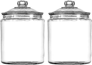 Anchor Hocking Heritage Hill 1 Gallon Glass Jar Set of 2