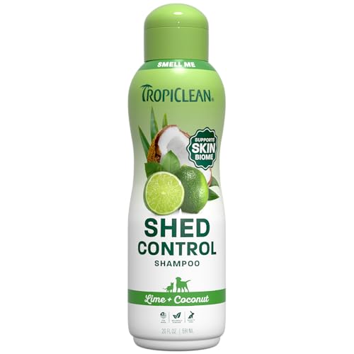 TropiClean Deshedding Dog Shampoo, Reduces Shedding & Softens Coat, 20oz