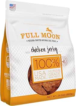 Full Moon Chicken Jerky All Natural Dog Treats 1.5 lb by Full Moon Pet - American Made
