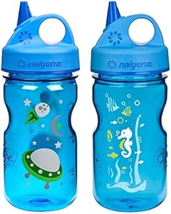 Grip-N-Gulp Kids Water Bottles 12oz 2-Pack by Nalgene - American Made