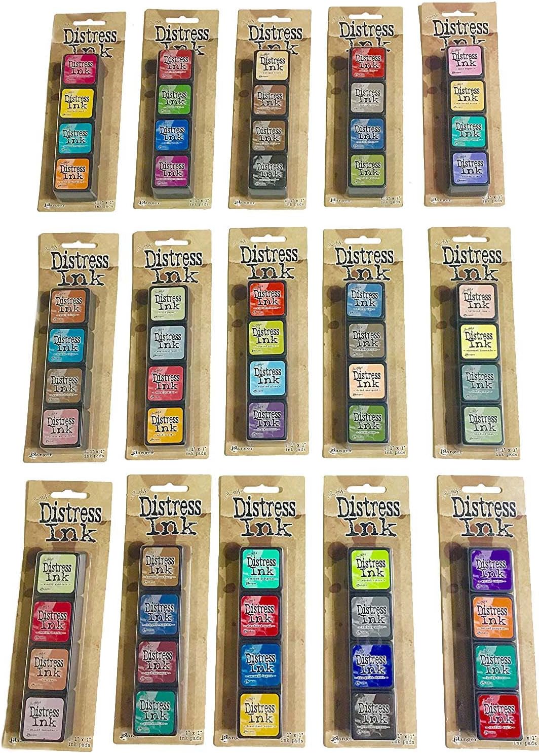 Ranger Tim Holtz Distress Mini Ink Pad Kits Super Bundle All 60 Colors