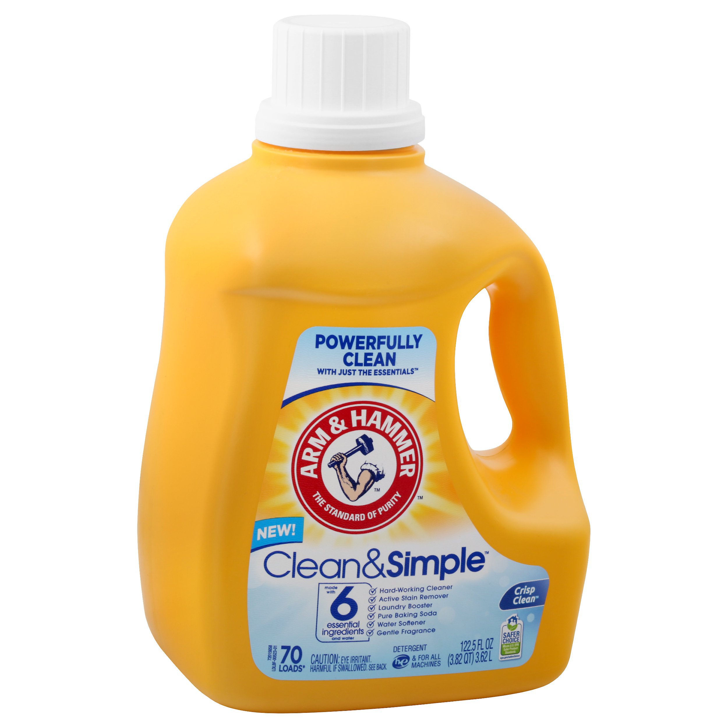 Arm and Hammer Clean and Simple Unscented Liquid Detergent 100oz by Church and Dwight - American Made